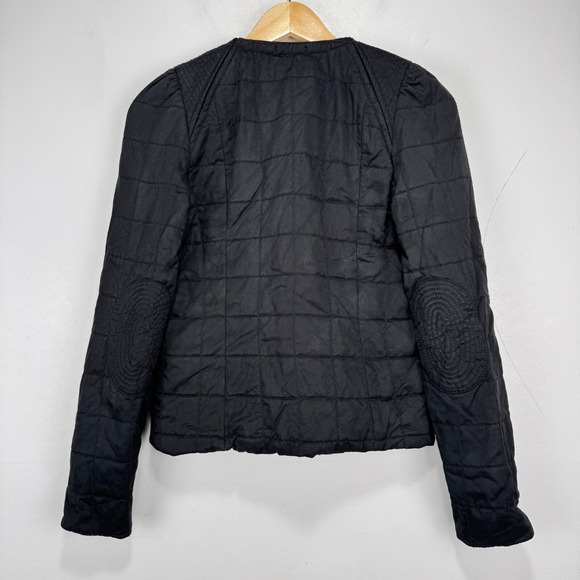 Wilfred Two Dauphine Bomber Jacket Women Size 2 Black Quilted Zip Tencel - Picture 2 of 11